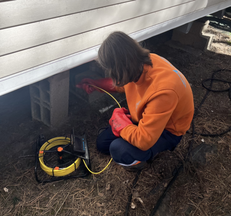 Passage caméra au camping Maïana à La Grande-Motte proche de Pérols pour un mobil-home : détection et résolution d’une canalisation obstruée