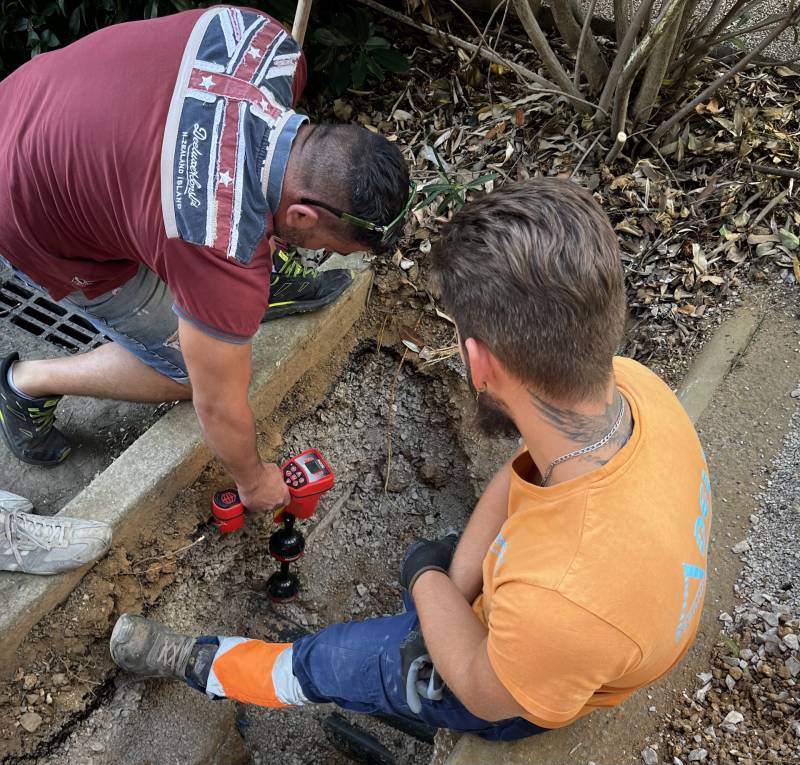 Repérage/Sondage réseaux à St Aunes, près de montpellier, dans l'Hérault